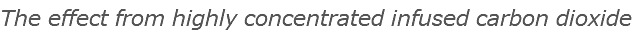 The effect from highly concentrated infused carbon dioxide